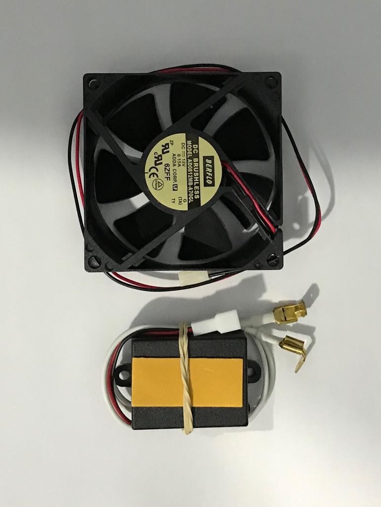 Micro Ventilador Cooler 12v 80x80x25mm Com Fonte Para Purificador Soft